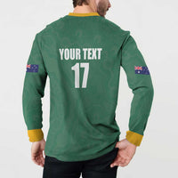 Custom Australia Rugby Button Sweatshirt Sporty Style