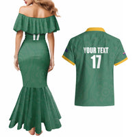 Custom Australia Rugby Couples Matching Mermaid Dress and Hawaiian Shirt Sporty Style