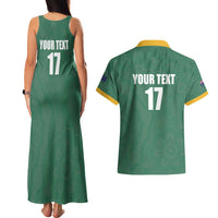 Custom Australia Rugby Couples Matching Tank Maxi Dress and Hawaiian Shirt Sporty Style