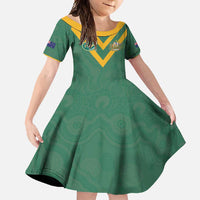 Custom Australia Rugby Family Matching Mermaid Dress and Hawaiian Shirt Sporty Style