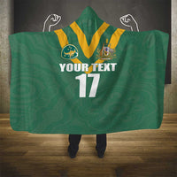 Custom Australia Rugby Hooded Blanket Sporty Style
