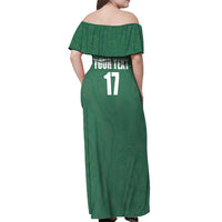 Custom Australia Rugby Off Shoulder Maxi Dress Sporty Style