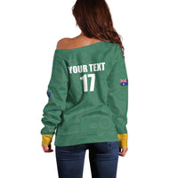 Custom Australia Rugby Off Shoulder Sweater Sporty Style