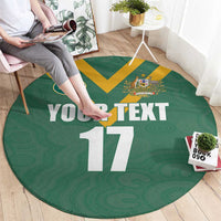 Custom Australia Rugby Round Carpet Sporty Style