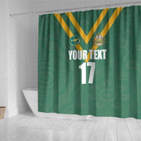 Custom Australia Rugby Shower Curtain Sporty Style