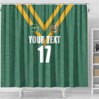 Custom Australia Rugby Shower Curtain Sporty Style