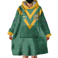 Custom Australia Rugby Wearable Blanket Hoodie Sporty Style