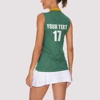 Custom Australia Rugby Women Sleeveless Polo Shirt Sporty Style