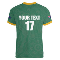 Custom Australia Rugby Women V-Neck T-Shirt Sporty Style