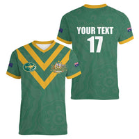 Custom Australia Rugby Women V-Neck T-Shirt Sporty Style