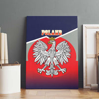 Poland Coat of Arms Canvas Wall Art A white and Crowned Eagle