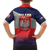 Poland Coat of Arms Family Matching Summer Maxi Dress and Hawaiian Shirt A white and Crowned Eagle