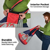 Poland Coat of Arms Grocery Bag A white and Crowned Eagle