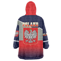 Poland Coat of Arms Wearable Blanket Hoodie A white and Crowned Eagle LT17 - Wonder Print Shop