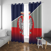 Poland Coat of Arms Window Curtain A white and Crowned Eagle LT17 - Wonder Print Shop