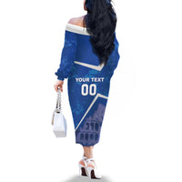 Custom Italy Football Family Matching Off The Shoulder Long Sleeve Dress and Hawaiian Shirt With Colosseum - Wonder Print Shop