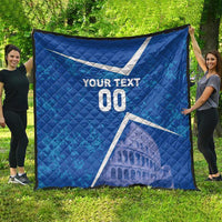 Custom Italy Football Quilt With Colosseum - Wonder Print Shop