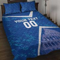 Custom Italy Football Quilt Bed Set With Colosseum - Wonder Print Shop