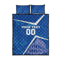 Custom Italy Football Quilt Bed Set With Colosseum - Wonder Print Shop