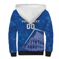 Custom Italy Football Sherpa Hoodie With Colosseum - Wonder Print Shop