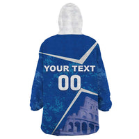 Custom Italy Football Wearable Blanket Hoodie With Colosseum - Wonder Print Shop