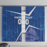 Custom Italy Football Window Curtain With Colosseum - Wonder Print Shop
