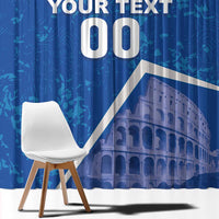 Custom Italy Football Window Curtain With Colosseum - Wonder Print Shop