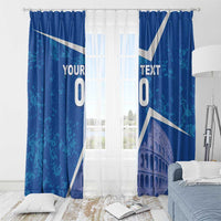 Custom Italy Football Window Curtain With Colosseum - Wonder Print Shop