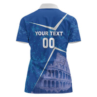 Custom Italy Football Women Polo Shirt With Colosseum - Wonder Print Shop