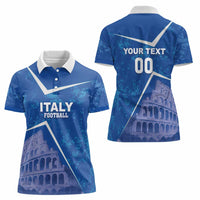 Custom Italy Football Women Polo Shirt With Colosseum - Wonder Print Shop