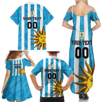 Custom Uruguay Football Family Matching Summer Maxi Dress and Hawaiian Shirt Sol De May - Wonder Print Shop