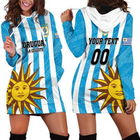 Custom Uruguay Football Hoodie Dress Sol De May - Wonder Print Shop