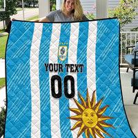 Custom Uruguay Football Quilt Sol De May - Wonder Print Shop