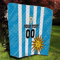 Custom Uruguay Football Quilt Sol De May - Wonder Print Shop