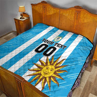 Custom Uruguay Football Quilt Sol De May - Wonder Print Shop