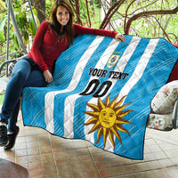 Custom Uruguay Football Quilt Sol De May - Wonder Print Shop