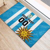 Custom Uruguay Football Rubber Doormat Sol De May - Wonder Print Shop