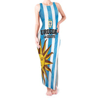 Custom Uruguay Football Tank Maxi Dress Sol De May - Wonder Print Shop