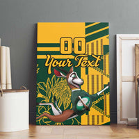 Custom South Africa Rugby Canvas Wall Art Springboks With Protea Cynaroides - Wonder Print Shop