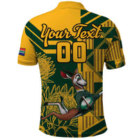 Custom South Africa Rugby Polo Shirt Springboks With Protea Cynaroides - Wonder Print Shop