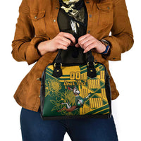 Custom South Africa Rugby Shoulder Handbag Springboks With Protea Cynaroides