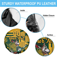 Custom South Africa Rugby Spare Tire Cover Springboks With Protea Cynaroides - Wonder Print Shop