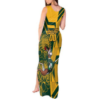 Custom South Africa Rugby Tank Maxi Dress Springboks With Protea Cynaroides - Wonder Print Shop