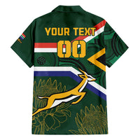 Custom South Africa Rugby Family Matching Tank Maxi Dress and Hawaiian Shirt Springboks Mascot African Pattern - Wonder Print Shop