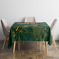 Custom South Africa Rugby Tablecloth Springboks Mascot African Pattern - Wonder Print Shop