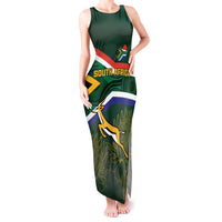 Custom South Africa Rugby Tank Maxi Dress Springboks Mascot African Pattern - Wonder Print Shop