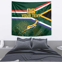 Custom South Africa Rugby Tapestry Springboks Mascot African Pattern - Wonder Print Shop