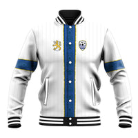 Custom Finland Football Baseball Jacket Suomi Champion Sami Pattern - Wonder Print Shop