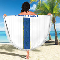 Custom Finland Football Beach Blanket Suomi Champion Sami Pattern - Wonder Print Shop