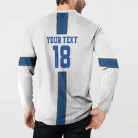 Custom Finland Football Button Sweatshirt Suomi Champion Sami Pattern - Wonder Print Shop